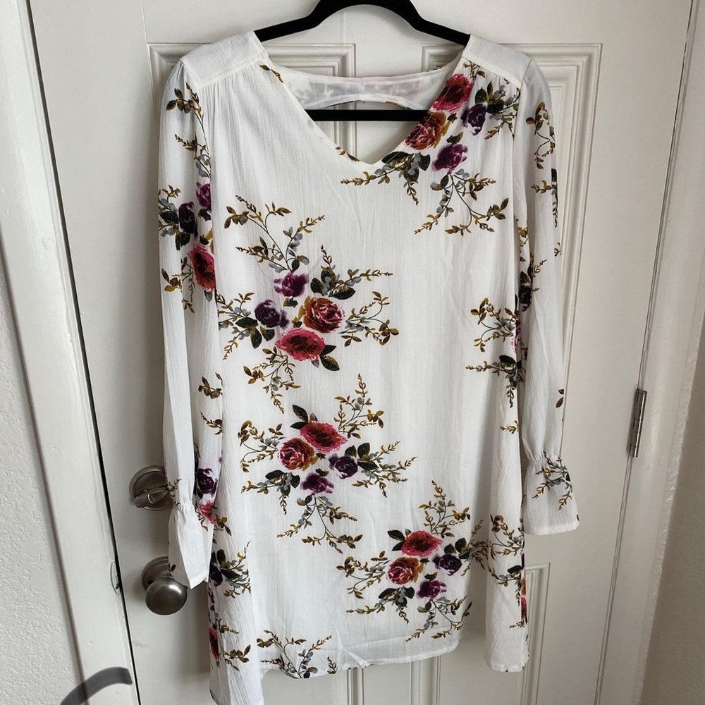 Floral long sleeved dress